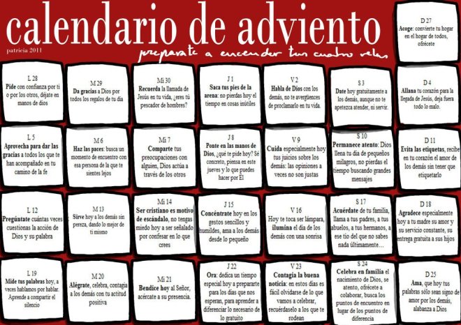 calendario adviento PatriciaRojo
