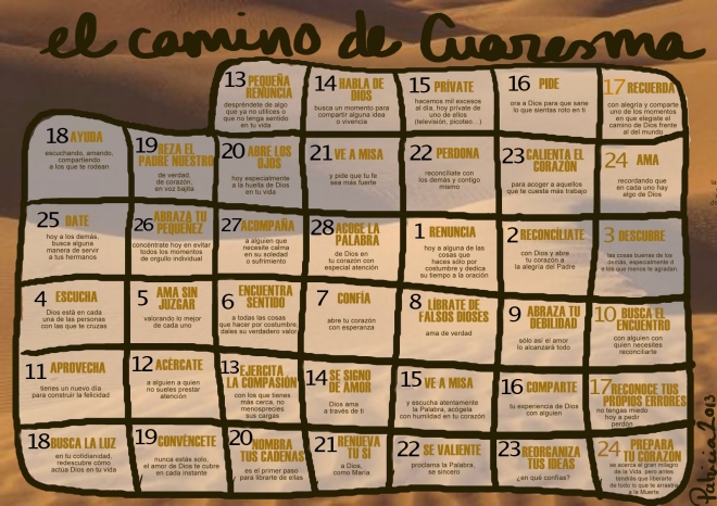 Calendario de Cuaresma 2013