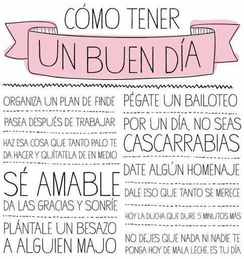 cómo tener un buen día